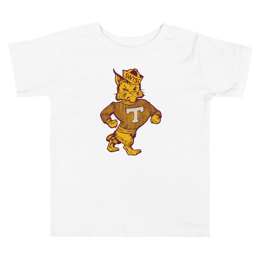 Vintage Texas State Toddler T Shirt - 1950s Struttin' Bobcat Art Toddler Staple Tee - Rivalry Week