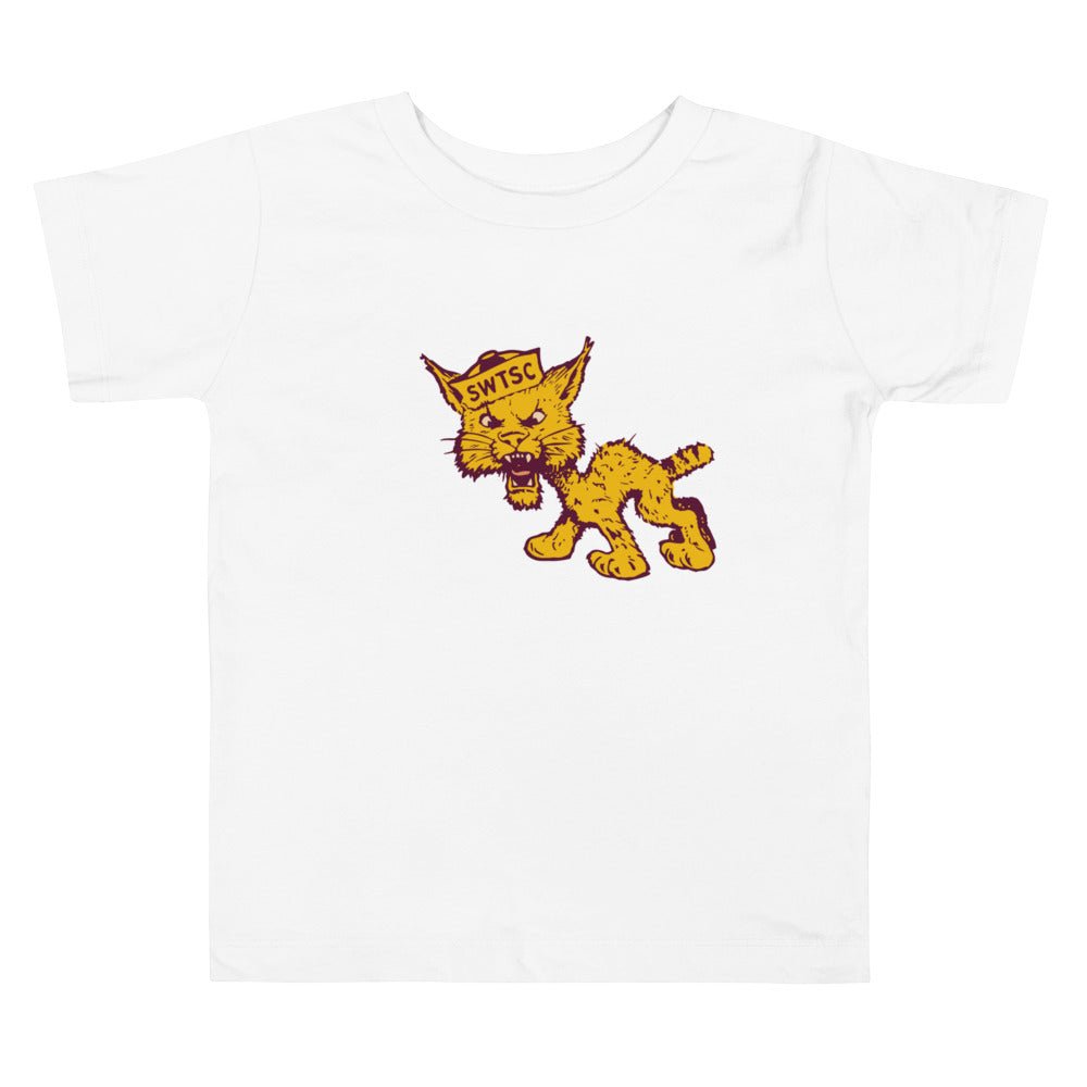 Vintage Texas State Toddler T Shirt - 1950s SWTSC Bobcat Art Toddler Staple Tee - Rivalry Week