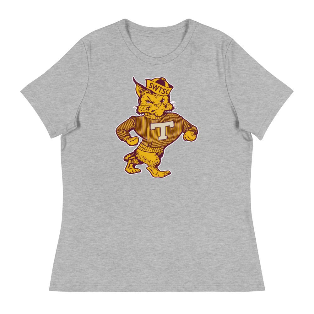 Vintage Texas State Women's Relaxed Shirt - 1950s Struttin' Bobcat Art W Relaxed T Shirt - Rivalry Week