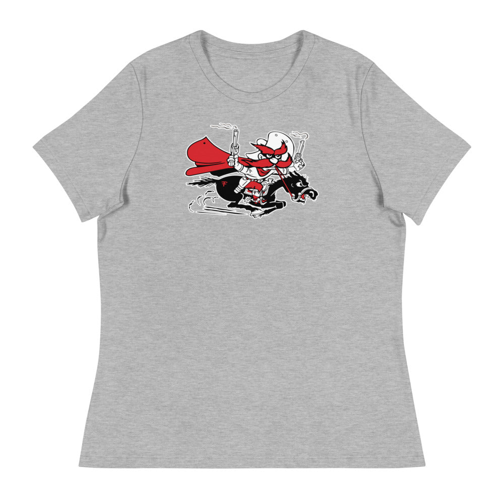 Vintage Texas Tech Women's Relaxed Shirt - Mid Century Vintage Raider Red Guns Blazin' Art W Relaxed T Shirt - rivalryweek