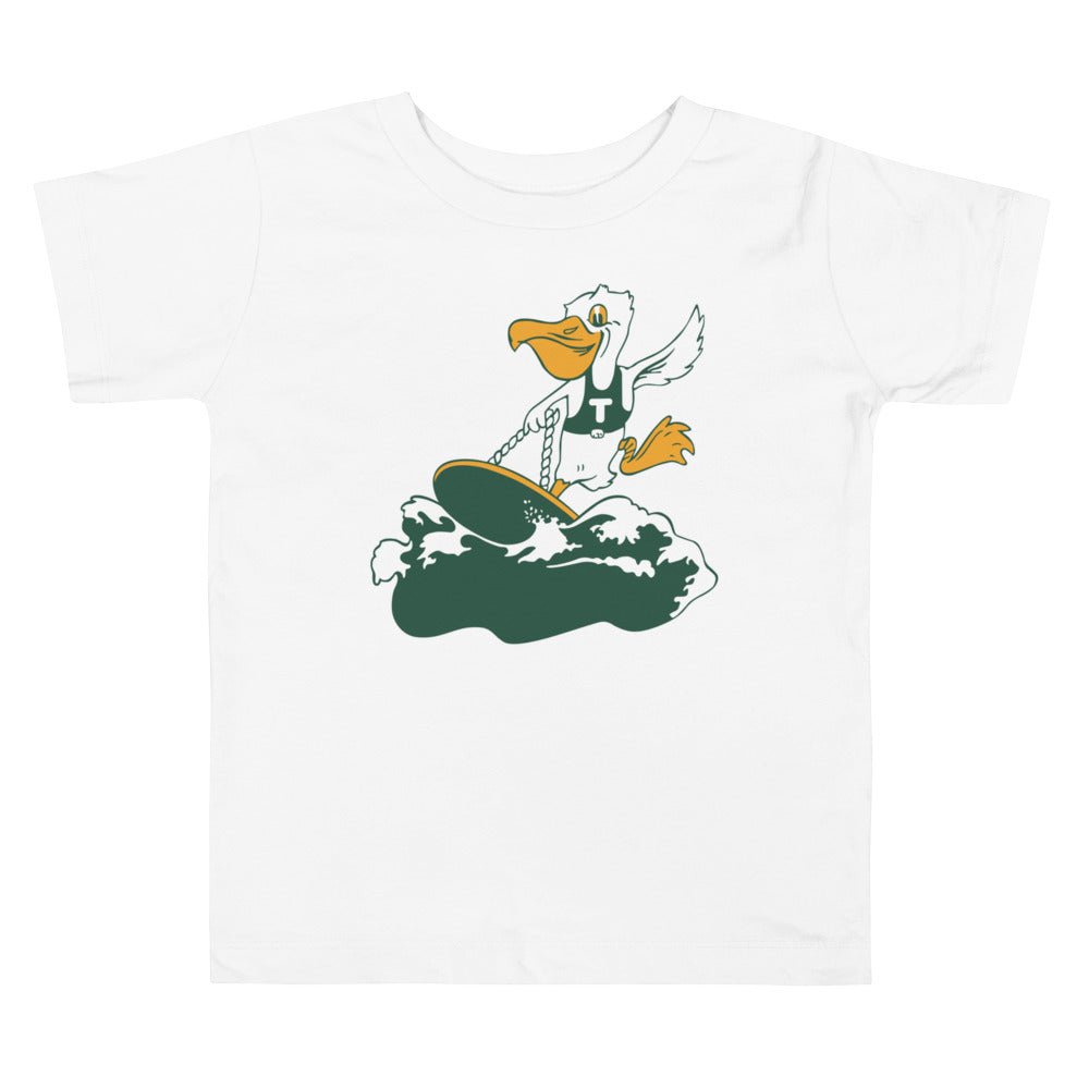 Vintage Tulane Toddler T Shirt - 1920s Pelican riding the Wave Art Toddler Staple Tee - rivalryweek