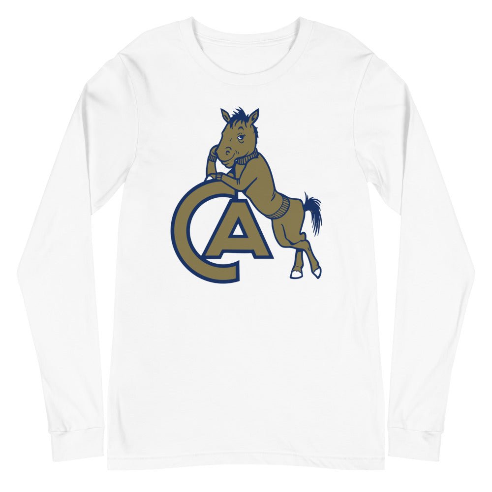 Vintage UC Davis Long Sleeve Shirt - 1950s Leaning Aggie Mascot Art Long Sleeve Shirt - Rivalry Week