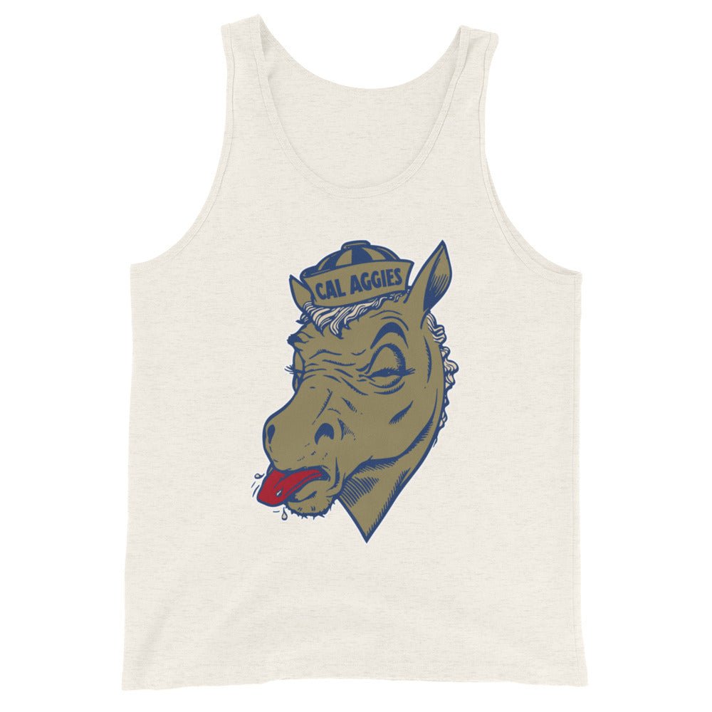 Vintage UC Davis Men's Tank Top - 1950s Salty Aggie Sailor Art Mens Tank Top - Rivalry Week