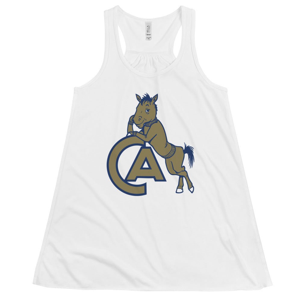 Vintage UC Davis Women's Flowy Tank Top - 1950s Leaning Aggie Mascot Art W Tank Top - Rivalry Week