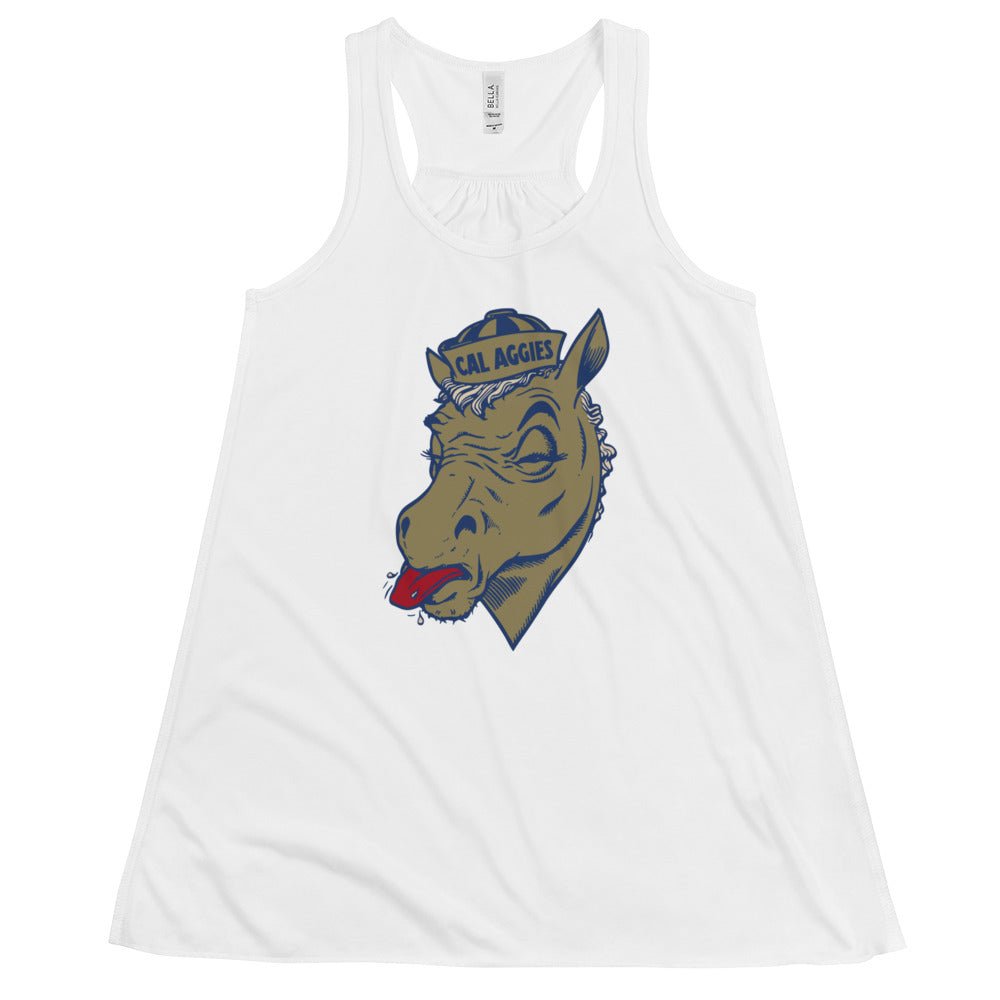 Vintage UC Davis Women's Flowy Tank Top - 1950s Salty Aggie Sailor Art W Tank Top - Rivalry Week