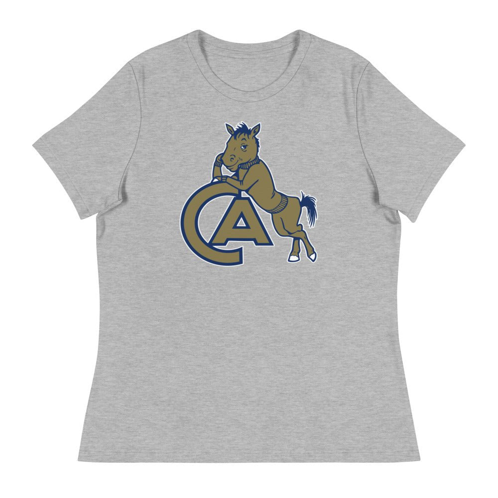 Vintage UC Davis Women's Relaxed Shirt - 1950s Leaning Aggie Mascot Art W Relaxed T Shirt - Rivalry Week