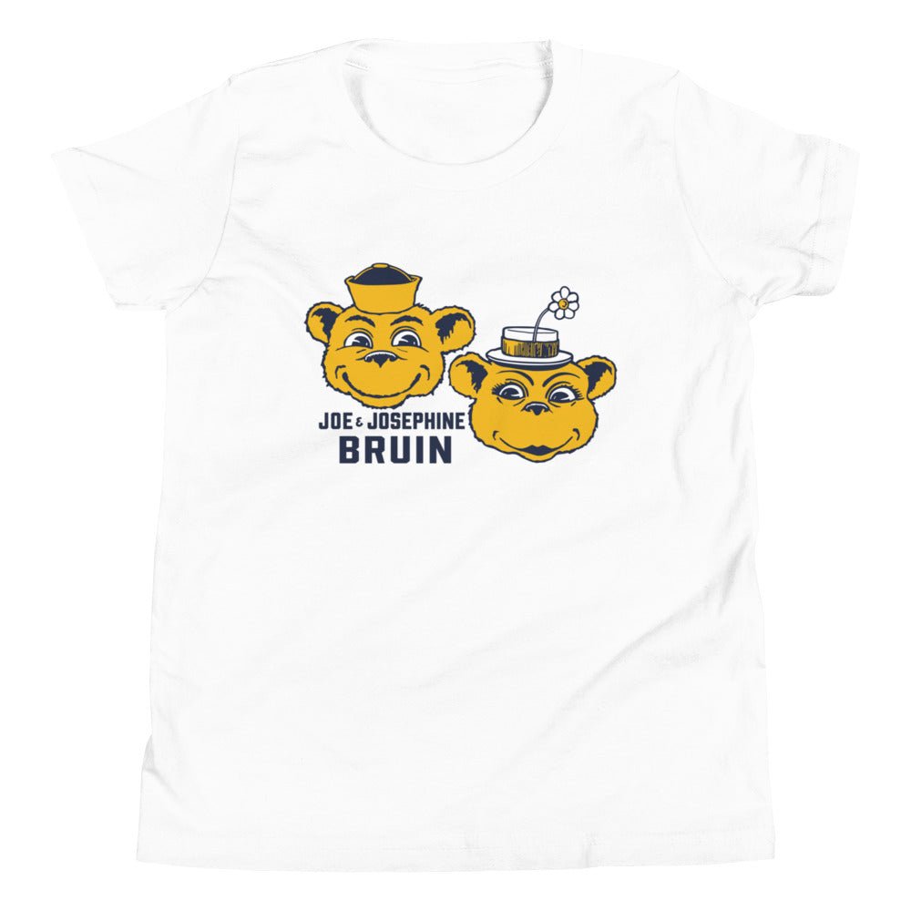 Vintage UCLA Couple Kids Youth Shirt - 1950s Bruin Bears in Love Art Youth Staple Tee - rivalryweek