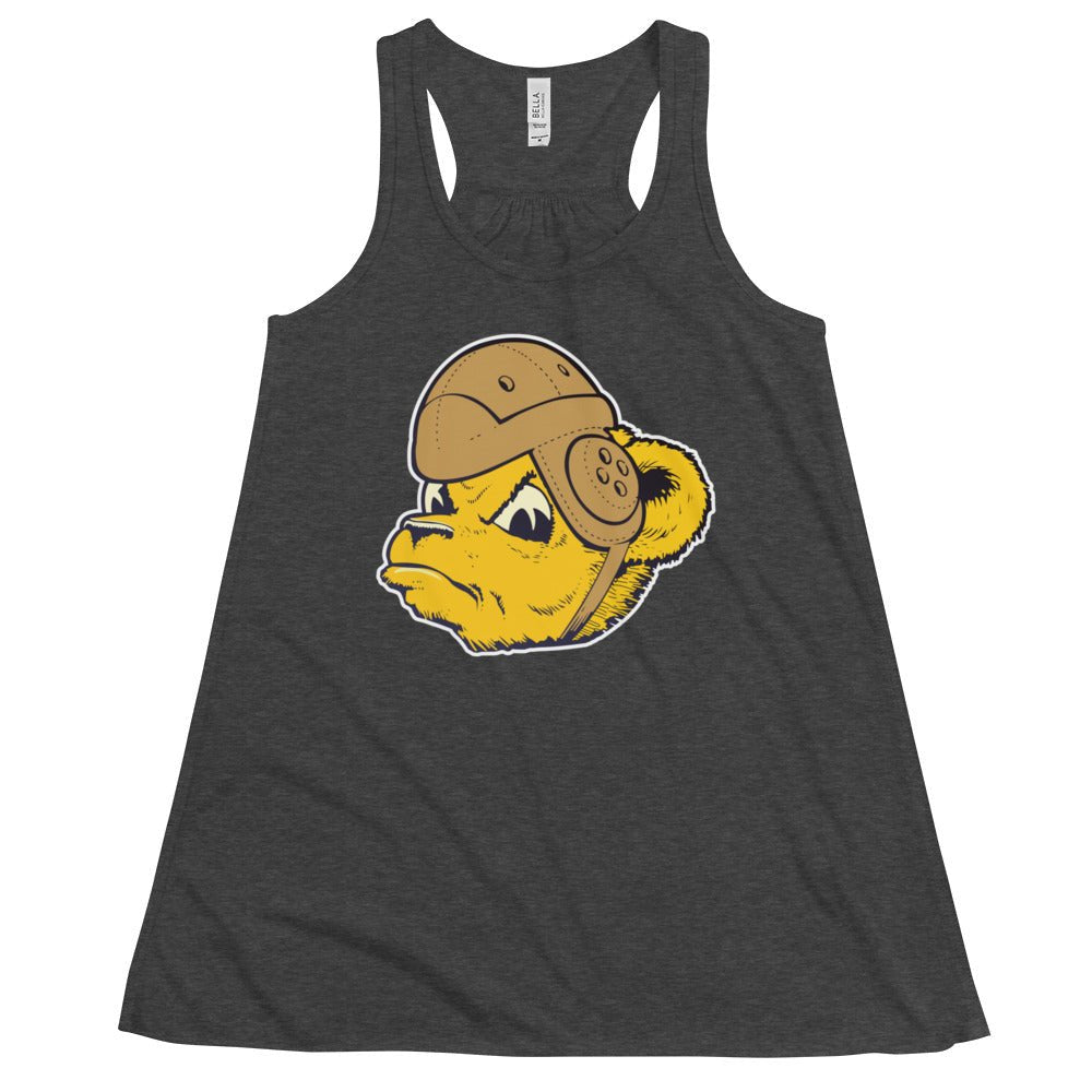 Vintage UCLA Football Women's Flowy Tank Top - 1950s Leather Head Bruin Art W Tank Top - rivalryweek