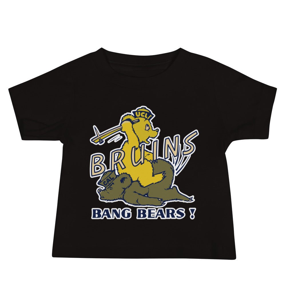 Vintage UCLA vs. Cal Rivalry Baby T Shirt - 1950s UCLA CAL Rivalry Art Baby Staple Tee - rivalryweek