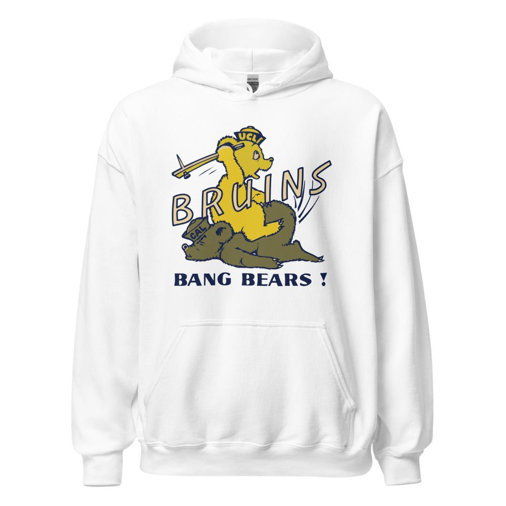 Vintage UCLA vs. Cal Rivalry Hoodie - 1950s UCLA CAL Rivalry Art Hoodie - rivalryweek