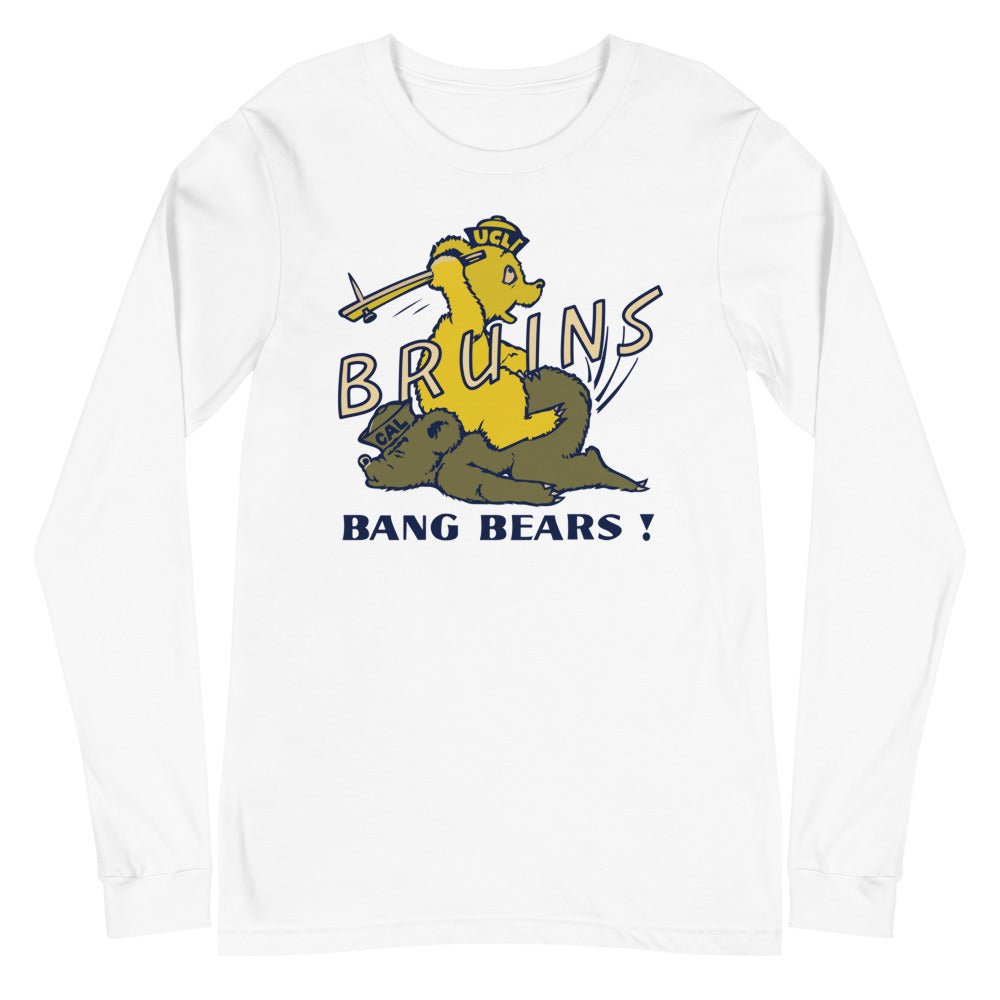 Vintage UCLA vs. Cal Rivalry Long Sleeve Shirt - 1950s UCLA CAL Rivalry Art Long Sleeve Shirt - rivalryweek