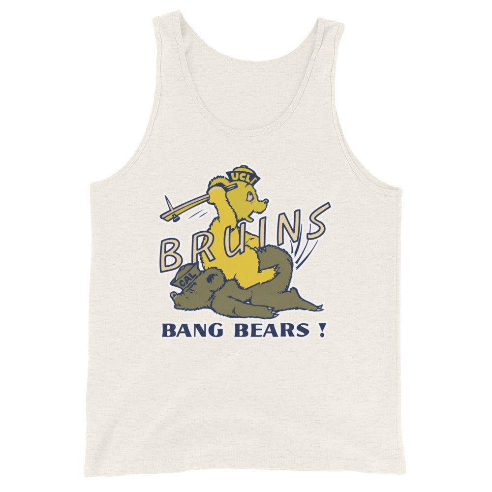 Vintage UCLA vs. Cal Rivalry Men's Tank Top - 1950s UCLA CAL Rivalry Art Mens Tank Top - rivalryweek