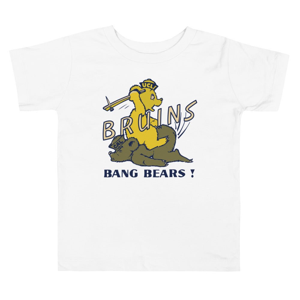 Vintage UCLA vs. Cal Rivalry Toddler T Shirt - 1950s UCLA CAL Rivalry Art Toddler Staple Tee - rivalryweek