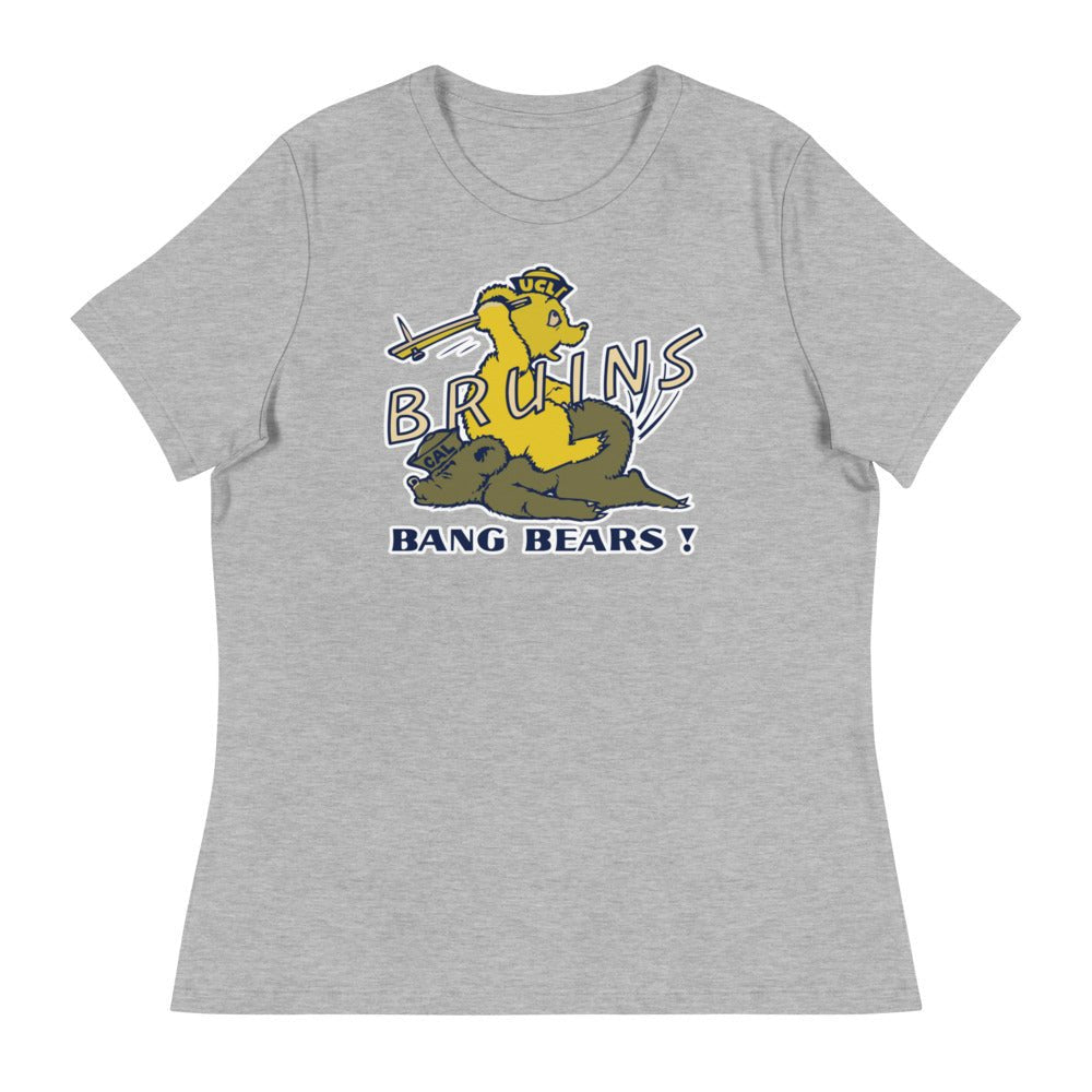 Vintage UCLA vs. Cal Rivalry Women's Relaxed Shirt - 1950s UCLA CAL Rivalry Art W Relaxed T Shirt - rivalryweek