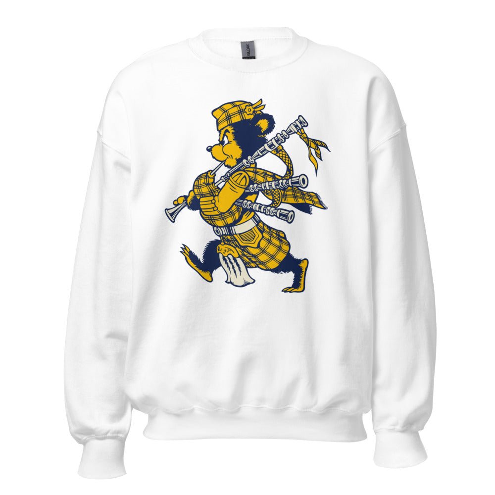 Vintage UC Riverside Crew Neck Sweatshirt - 1950s Highlander Bagpipe Bear Art Sweatshirt - Rivalry Week