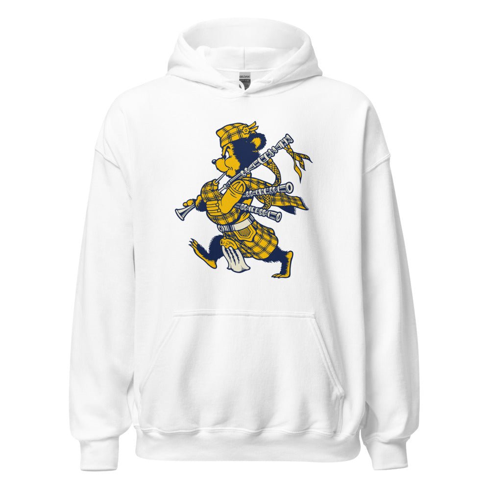 Vintage UC Riverside Hoodie - 1950s Highlander Bagpipe Bear Art Hoodie - Rivalry Week