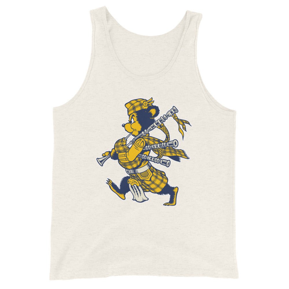 Vintage UC Riverside Men's Tank Top - 1950s Highlander Bagpipe Bear Art Mens Tank Top - Rivalry Week