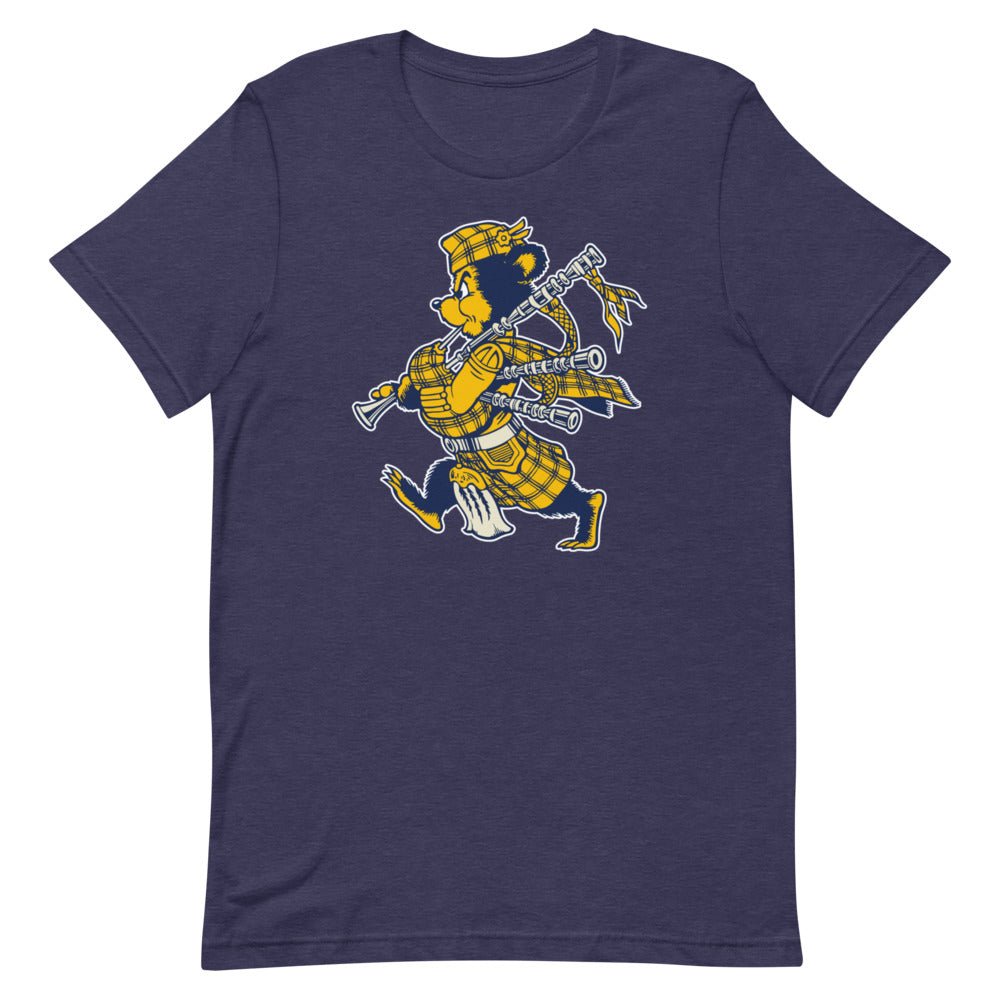 Vintage UC Riverside Shirt - 1950s Highlander Bagpipe Bear Art Shirt - Rivalry Week