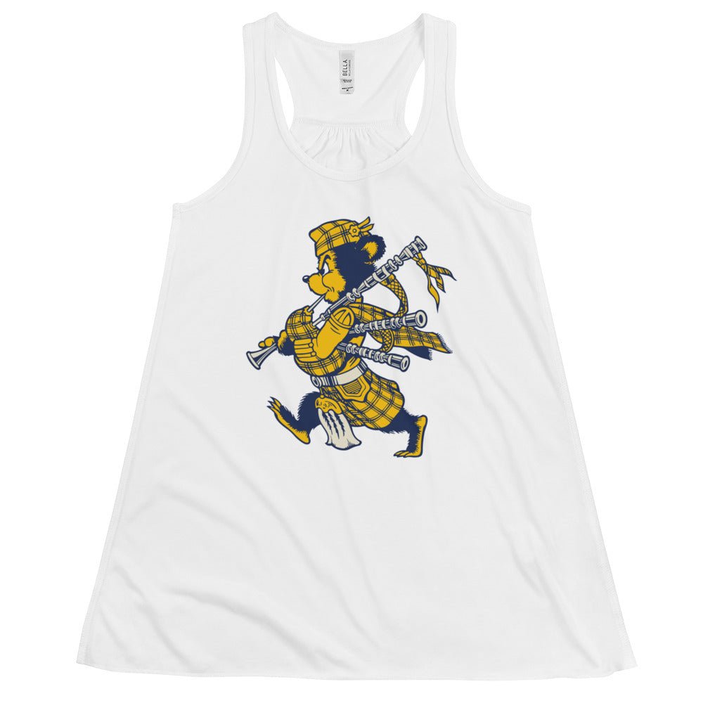 Vintage UC Riverside Women's Flowy Tank Top - 1950s Highlander Bagpipe Bear Art W Tank Top - Rivalry Week