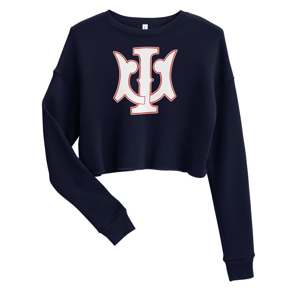 Vintage University of Illinois Women's Cropped Sweatshirt - 1800s U of I Illinis Art Cropped Sweatshirt - Rivalry Week