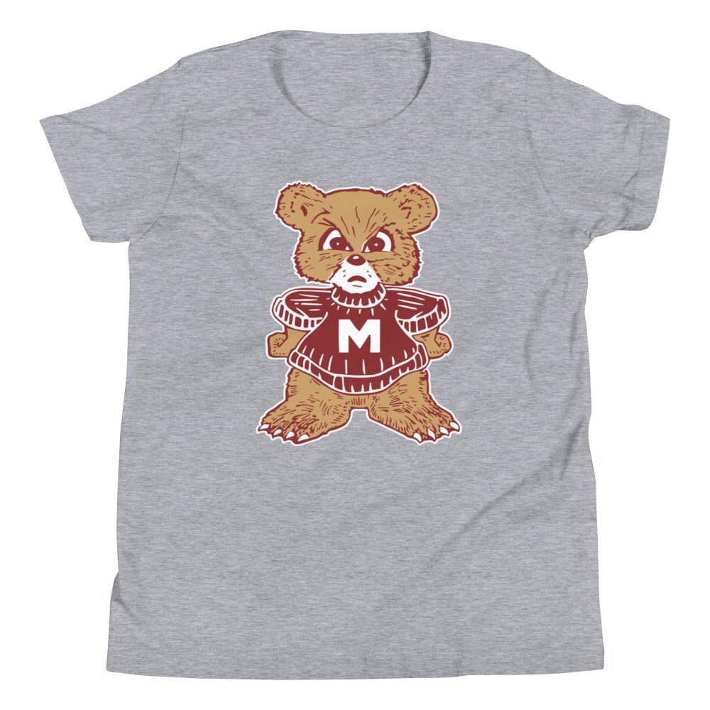 Vintage U. of Montana Kids Youth Shirt - 1950s Varsity Griz Cub Art Youth Staple Tee - Rivalry Week