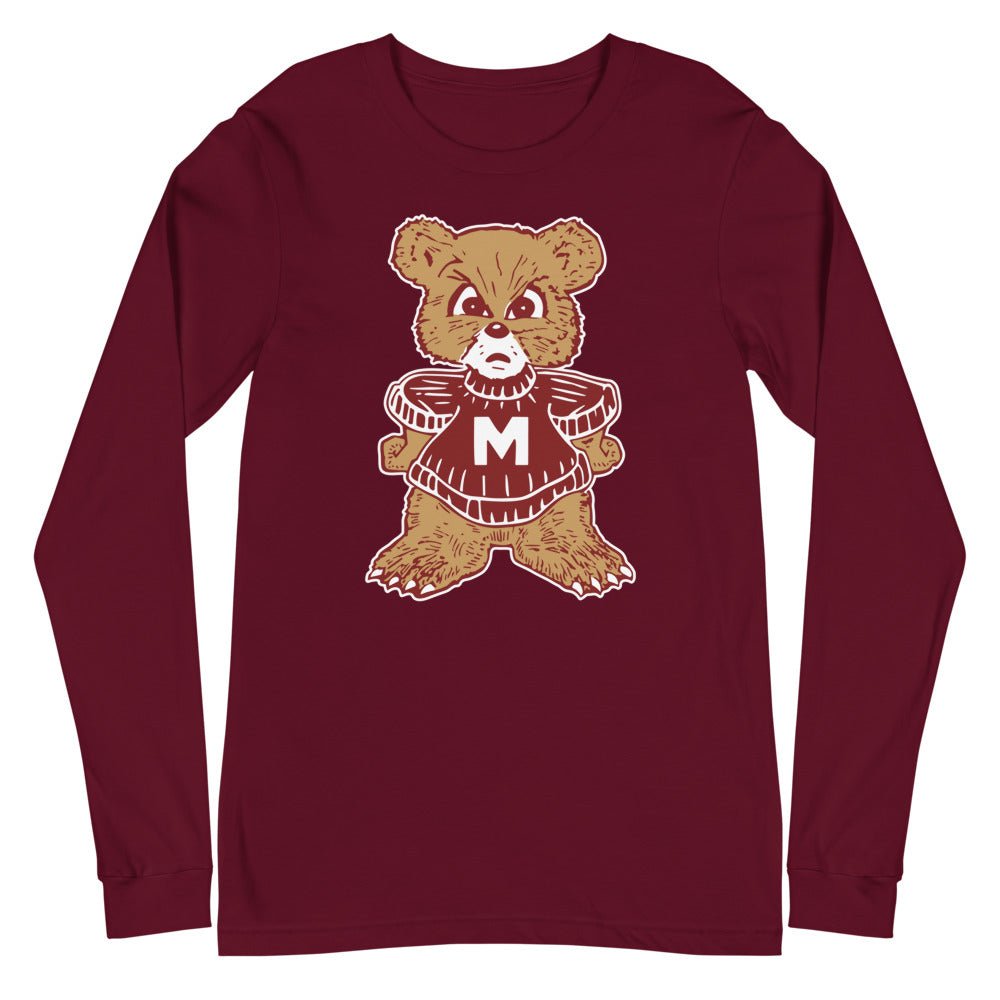 Vintage U. of Montana Long Sleeve Shirt - 1950s Varsity Griz Cub Art Long Sleeve Shirt - Rivalry Week