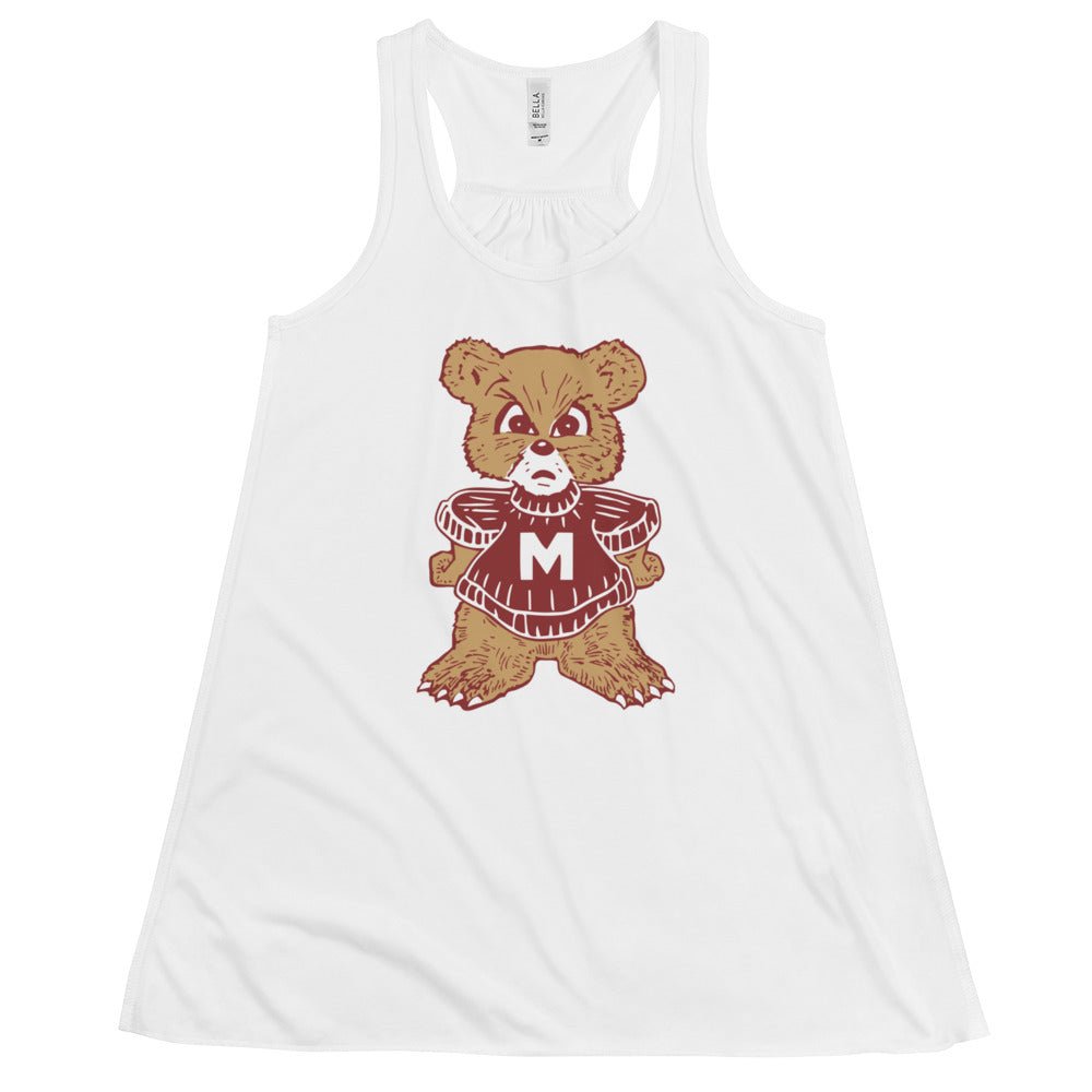 Vintage U. of Montana Women's Flowy Tank Top - 1950s Varsity Griz Cub Art W Tank Top - Rivalry Week