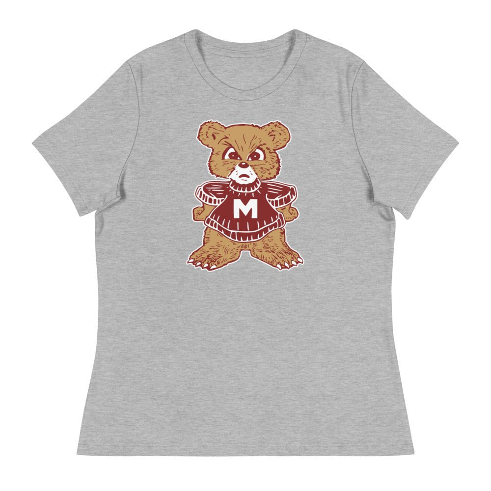 Vintage U. of Montana Women's Relaxed Shirt - 1950s Varsity Griz Cub Art W Relaxed T Shirt - Rivalry Week