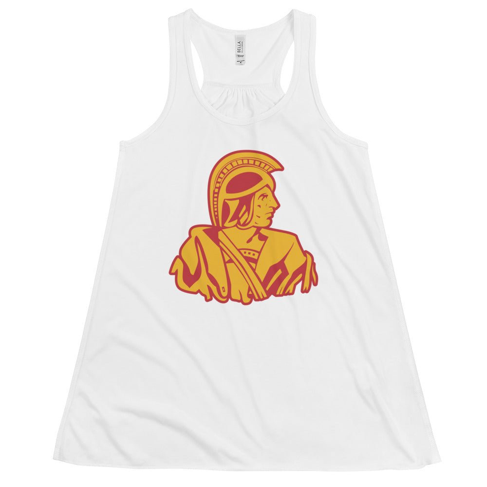 Vintage USC Women's Flowy Tank Top - 1940s Spartan Pennant Art W Tank Top - rivalryweek