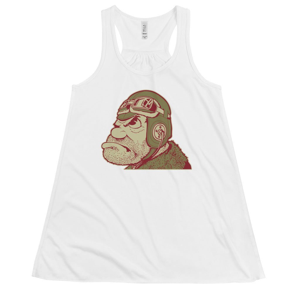 Vintage USC Women's Flowy Tank Top - 1950s Grumpy the Pilot Art W Tank Top - rivalryweek