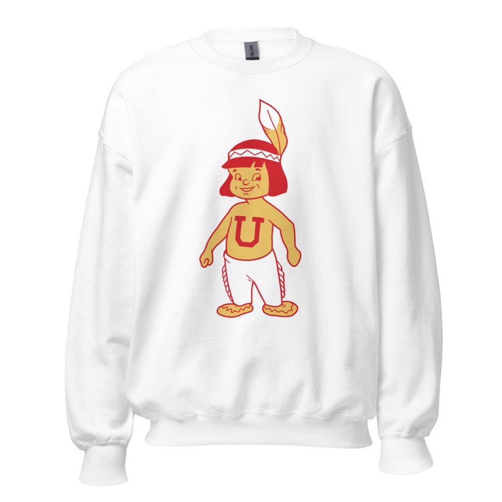 Vintage Utah Crew Neck Sweatshirt - 1940s Utah Utes Mascot Art Art Sweatshirt - rivalryweek