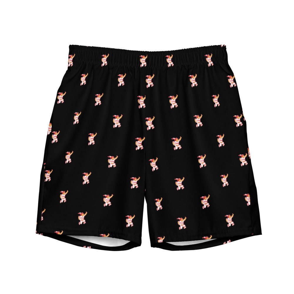 Vintage Utah Football Swim Trunks - 1940s Utes Running Back Black Pattern Swim Trunks - Rivalry Week