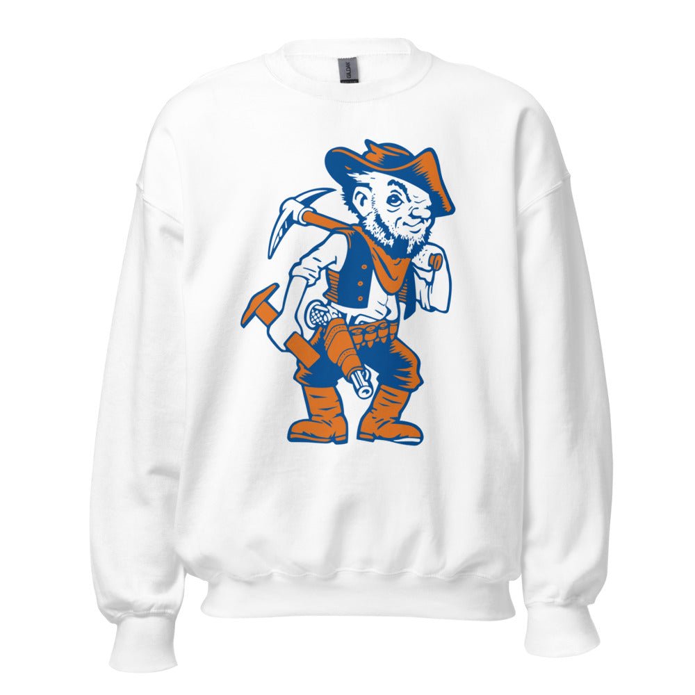 Vintage UTEP Crew Neck Sweatshirt - 1920s Old Miner Art Sweatshirt - rivalryweek