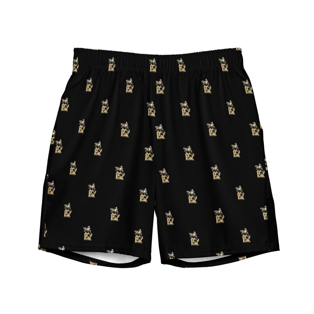 Vintage Vanderbilt Swim Trunks - 1950s Commodore Mascot Black Pattern Swim Trunks - Rivalry Week