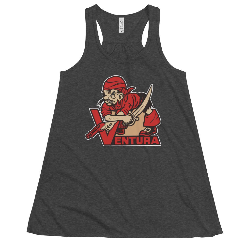 Vintage Ventura College Women's Flowy Tank Top - 1950s Pirate Mascot Art W Tank Top - rivalryweek