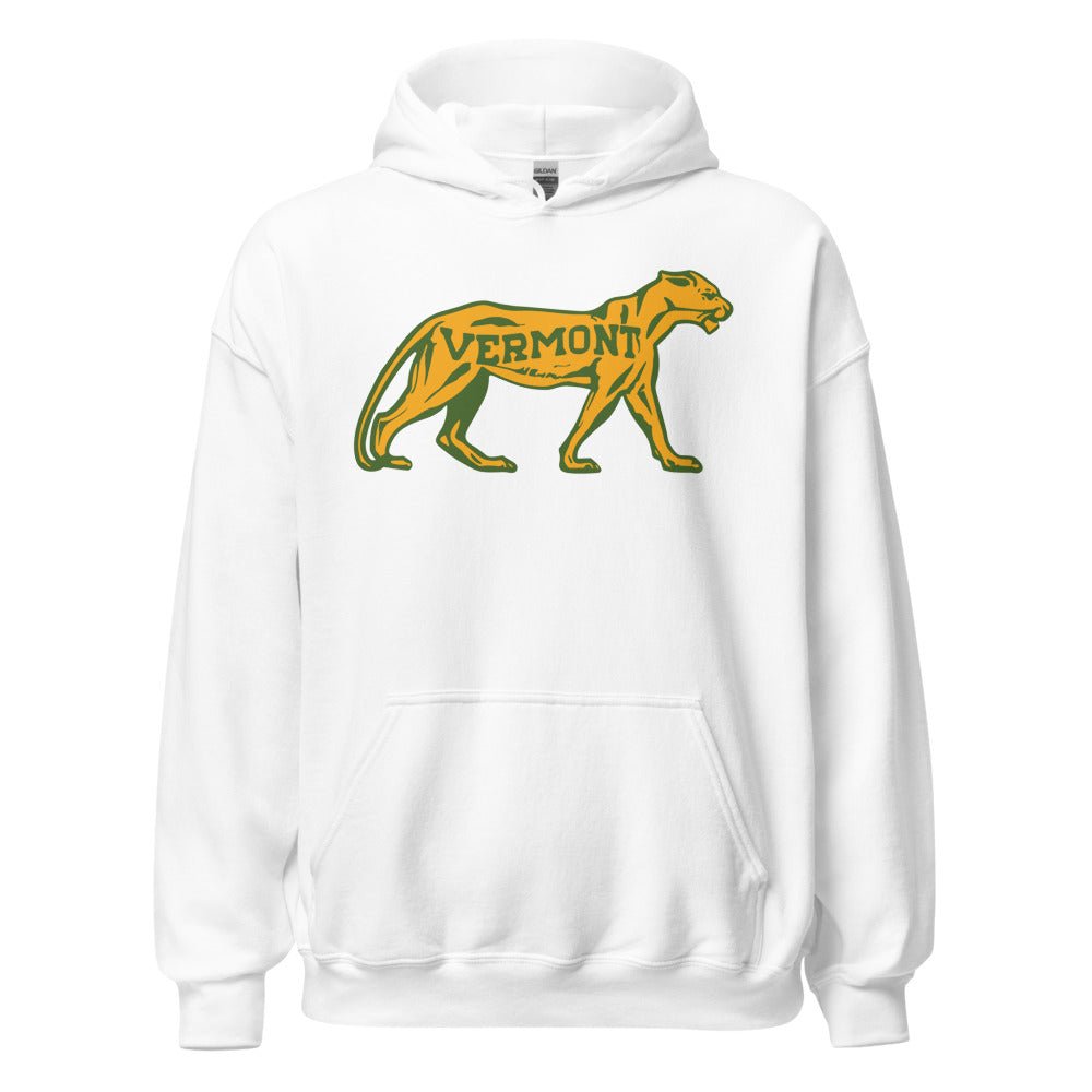 Vintage Vermont Catamount Hoodie - 1940s Classic Cat Art Hoodie - Rivalry Week