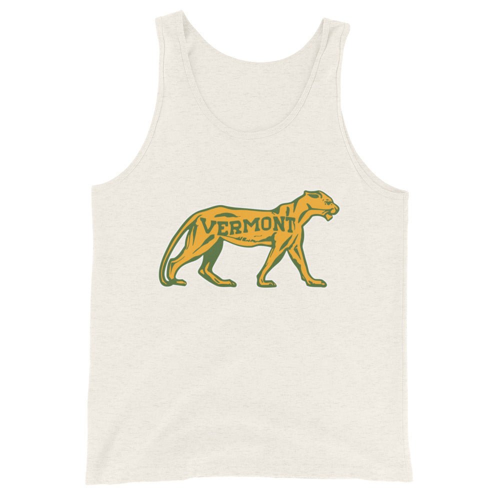 Vintage Vermont Catamount Men's Tank Top - 1940s Classic Cat Art Mens Tank Top - Rivalry Week