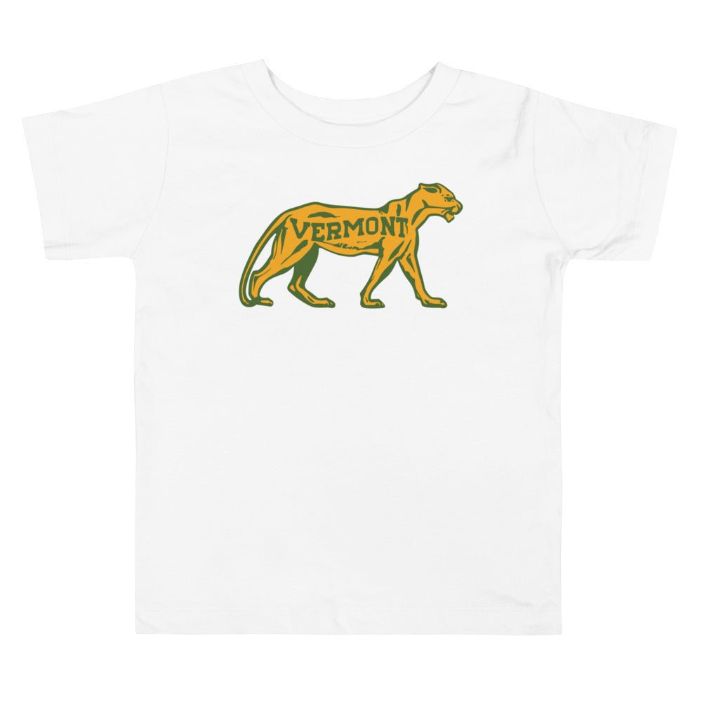 Vintage Vermont Catamount Toddler T Shirt - 1940s Classic Cat Art Toddler Staple Tee - Rivalry Week