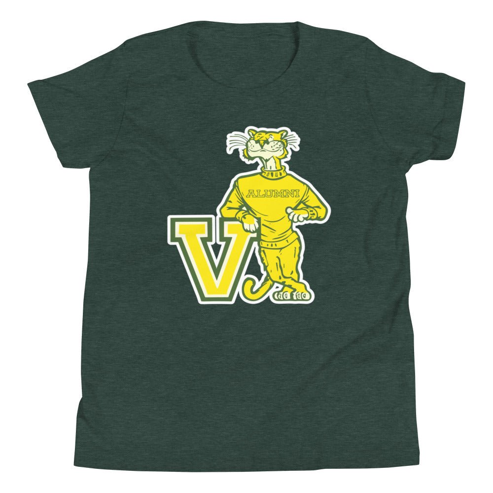 Vintage Vermont Kids Youth Shirt - 1950s Catamount Alumni Art Youth Staple Tee - Rivalry Week