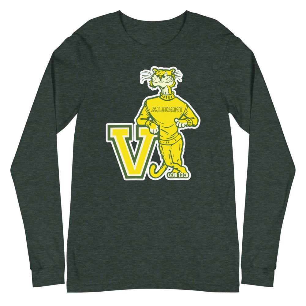 Vintage Vermont Long Sleeve Shirt - 1950s Catamount Alumni Art Long Sleeve Shirt - Rivalry Week