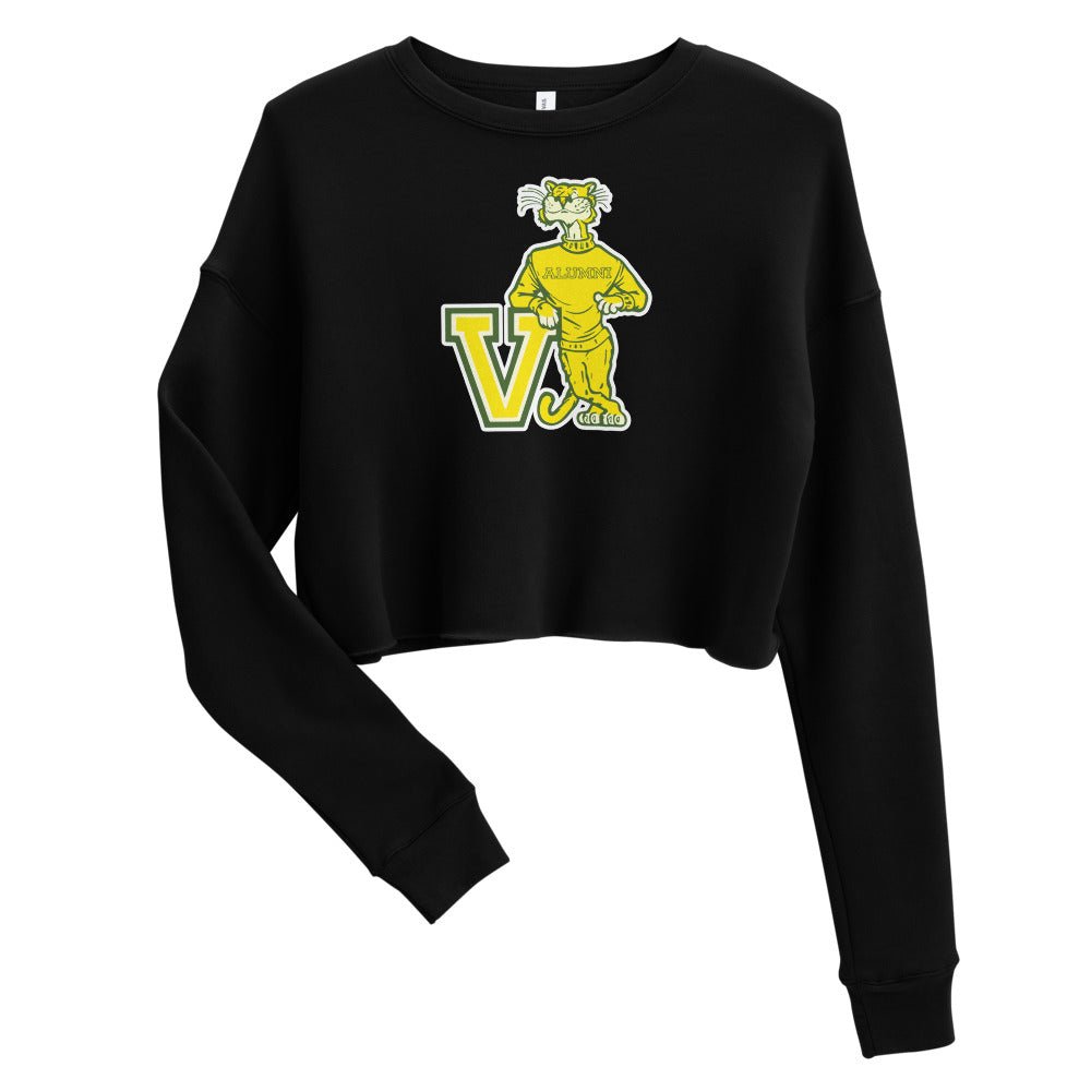 Vintage Vermont Women's Cropped Sweatshirt - 1950s Catamount Alumni Art Cropped Sweatshirt - Rivalry Week