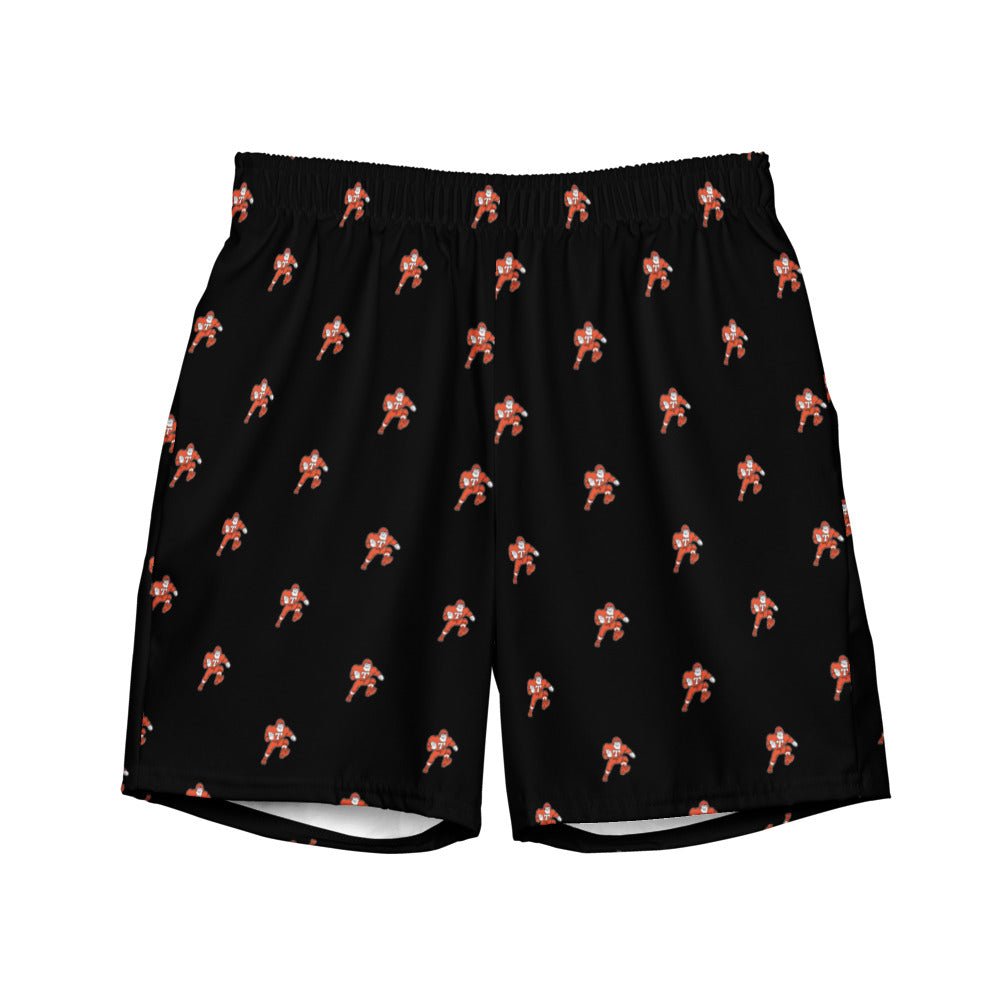 Vintage Volunteers Swim Trunks - 1940s Tennessee Football Mascot Black Pattern Swim Trunks - Rivalry Week