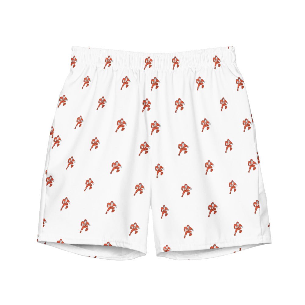 Vintage Volunteers Swim Trunks - 1940s Tennessee Football Mascot White Pattern Swim Trunks - Rivalry Week