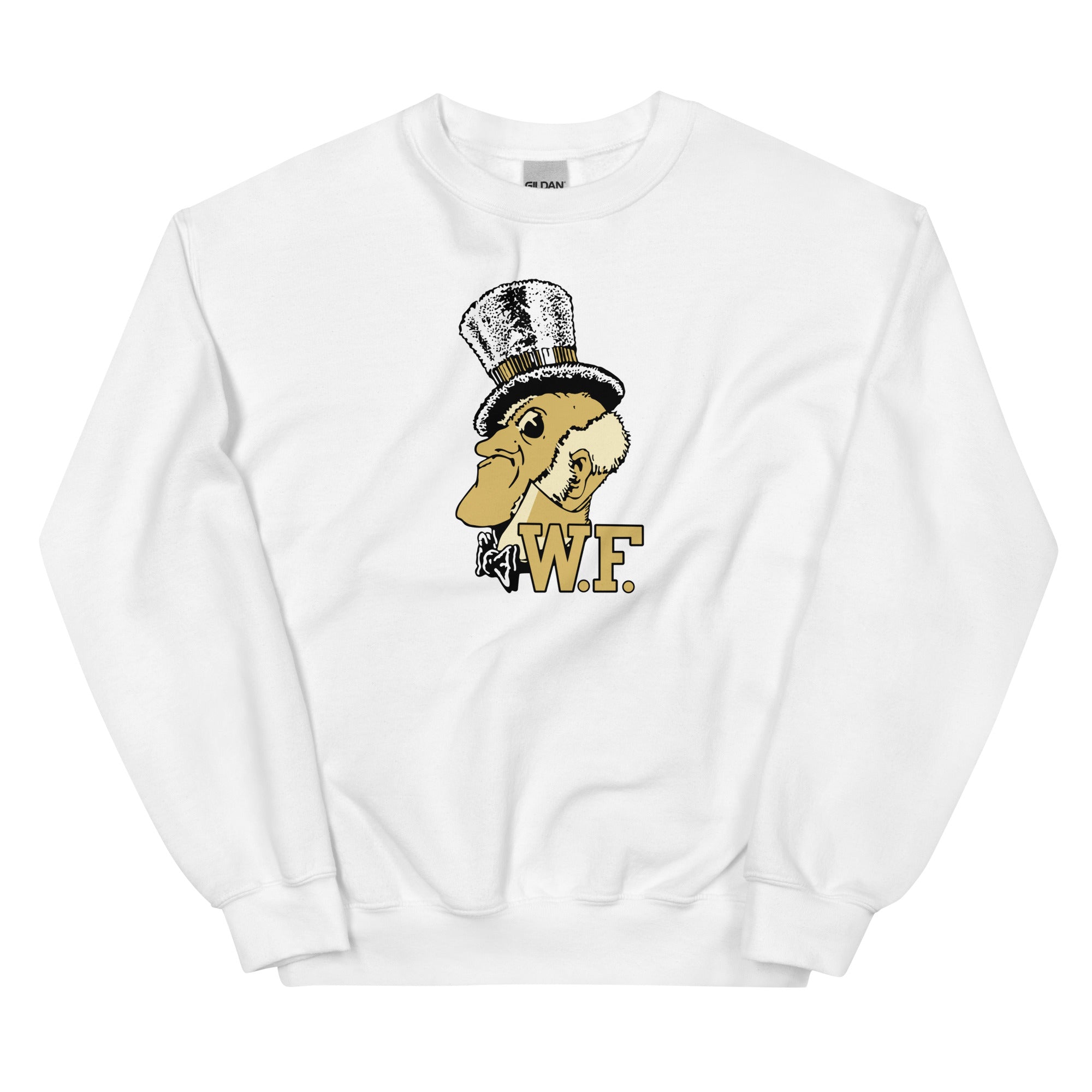 Vintage Wake Forest Crew Neck Sweatshirt - 1968 Demon Deacons Art - rivalryweek