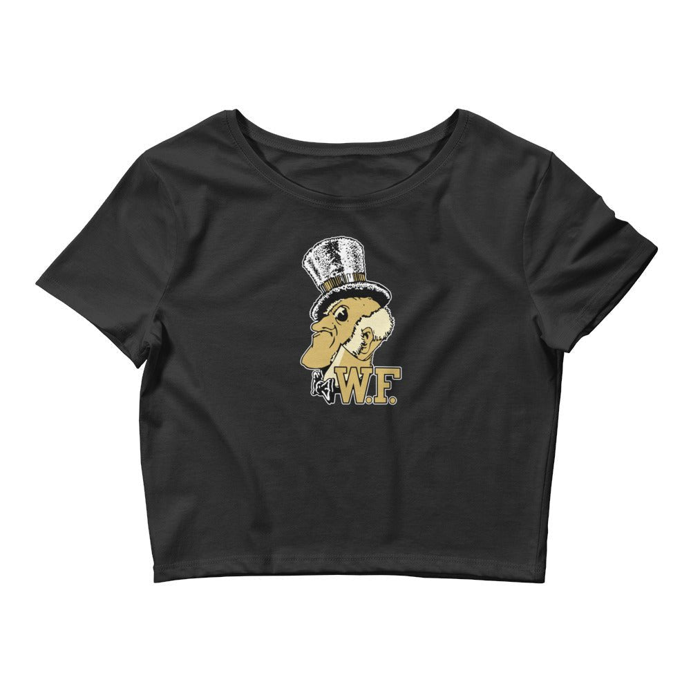 Vintage Wake Forest Crop Top - 1968 Demon Deacons Art - rivalryweek