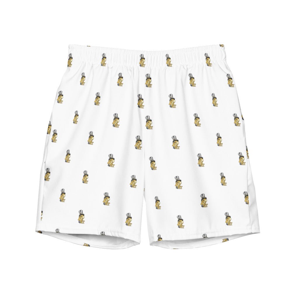 Vintage Wake Forest Swim Trunks - 1950s Deacon Attitude White Pattern Swim Trunks - Rivalry Week