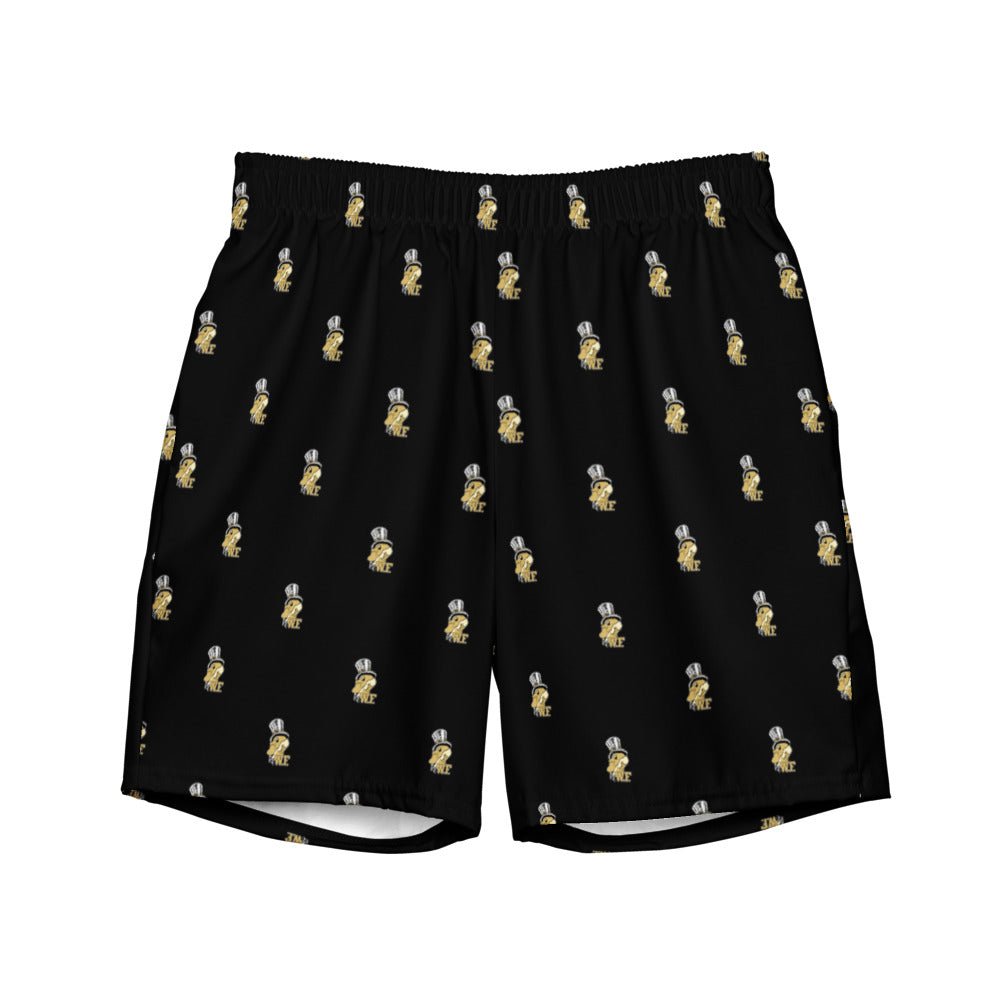 Vintage Wake Forest Swim Trunks - 1950s Demon Deacon Black Pattern Swim Trunks - Rivalry Week