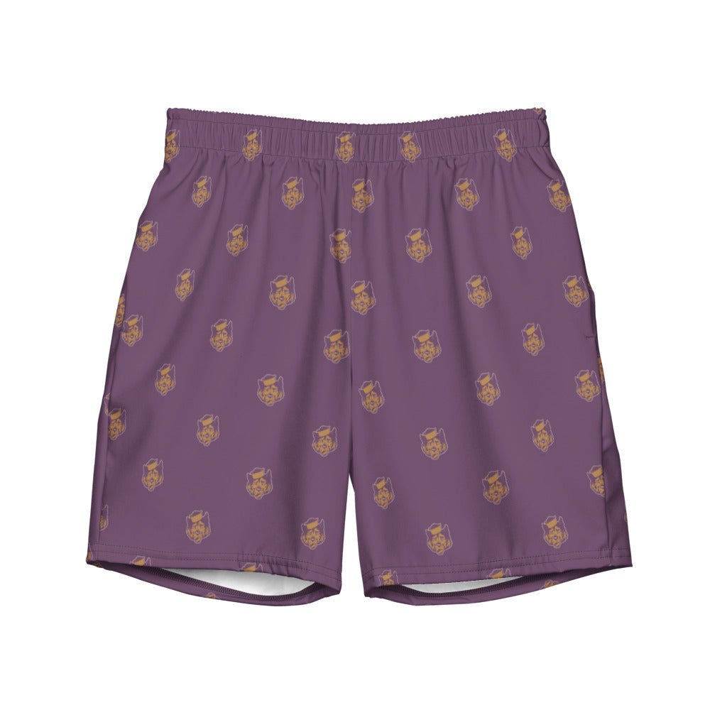 Vintage Washington Swim Trunks - 1950s Sailor Husky Purple Pattern Swim Trunks - Rivalry Week