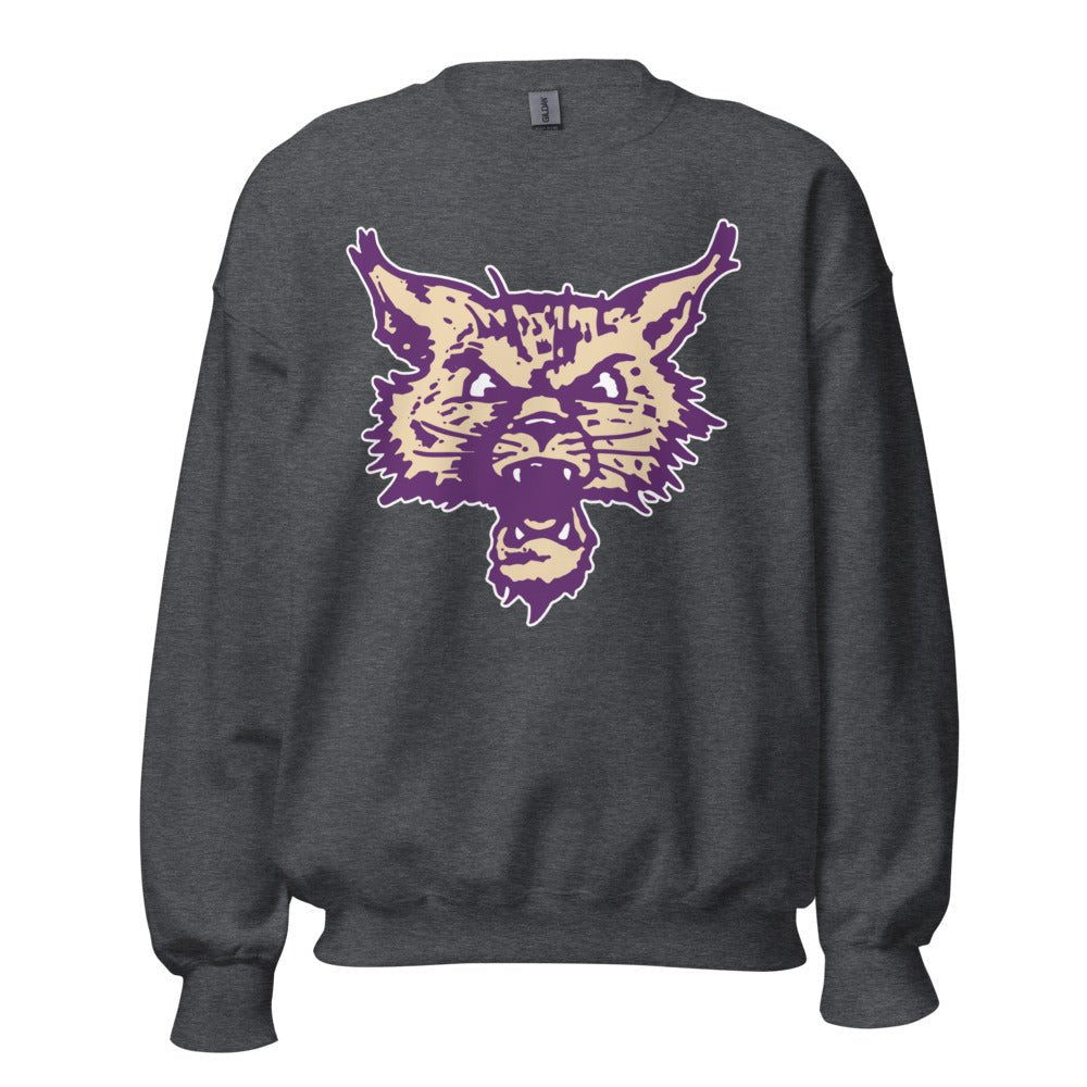 Vintage Weber State Crew Neck Sweatshirt - 1950s Wild Cat Art Sweatshirt - Rivalry Week