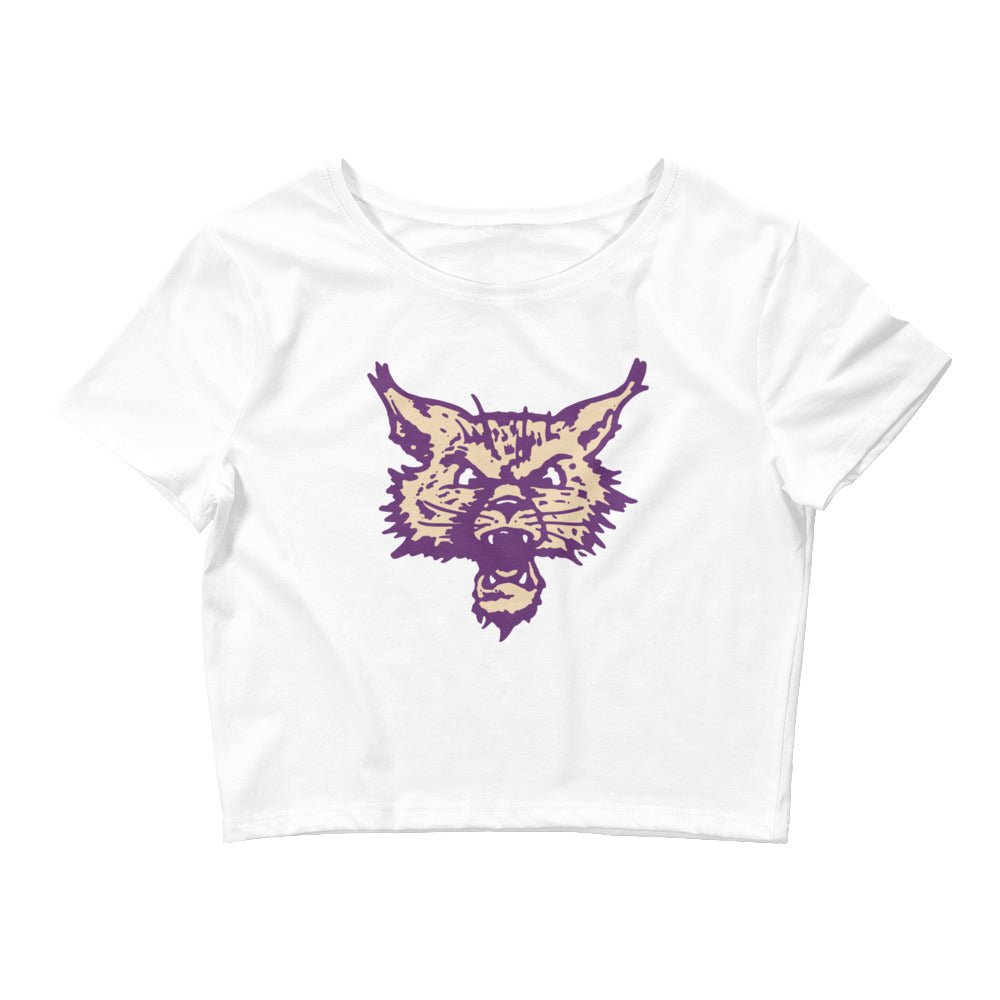 Vintage Weber State Crop Top - 1950s Wild Cat Art Crop Top - Rivalry Week